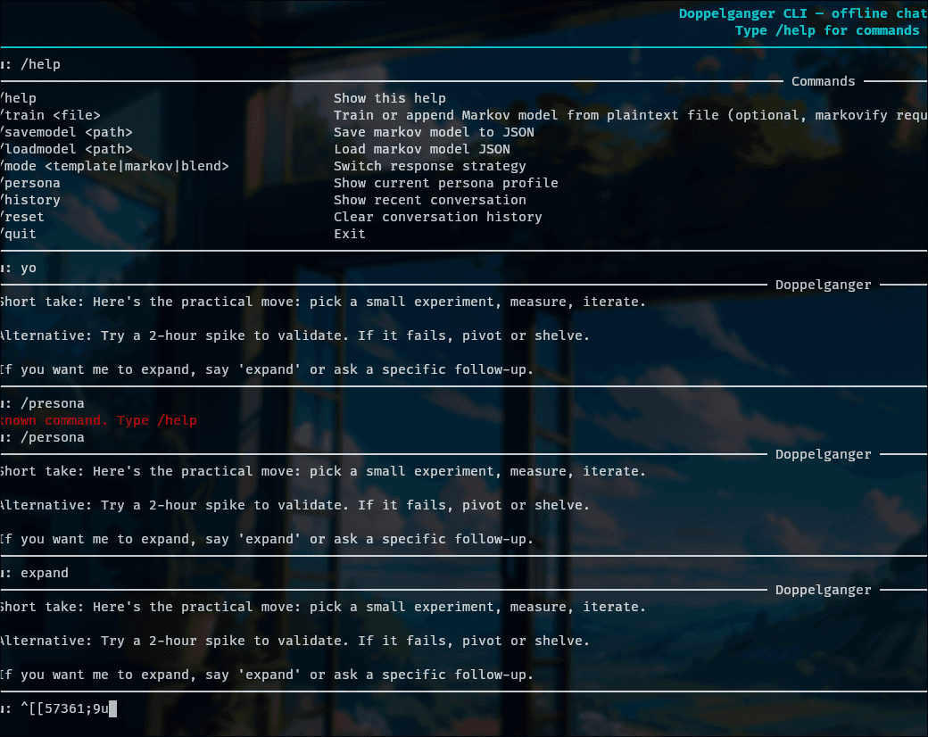 DigitalDoppelgänger project screenshot