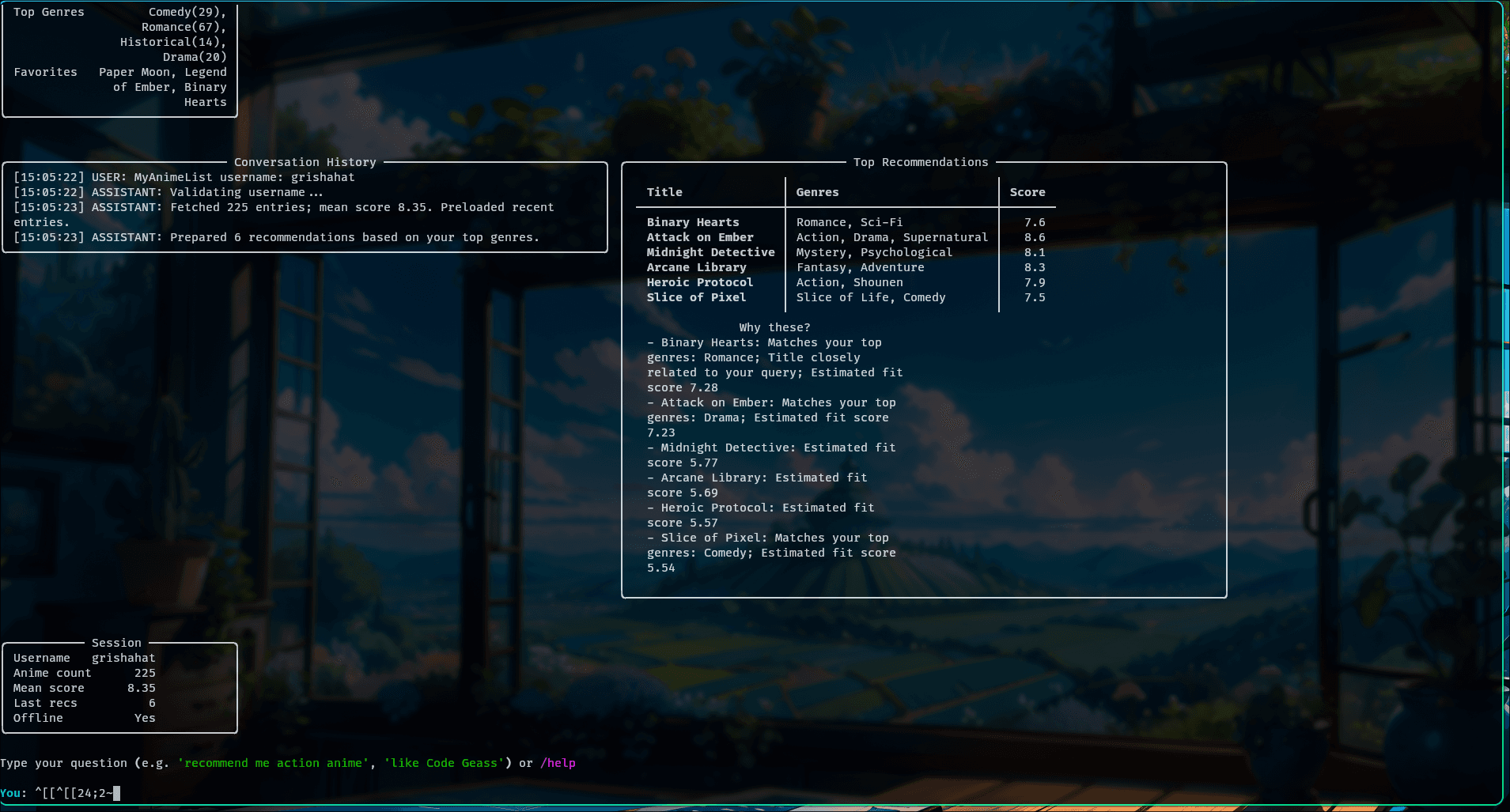 SorternerLLM project screenshot
